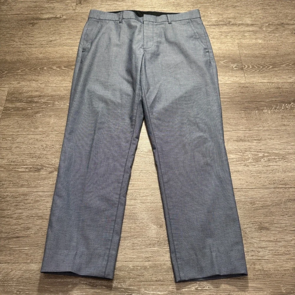 Bonobos Pants Mens 32 Blue Micro Pattern Chino Wednesday Athletic Fit 32x27